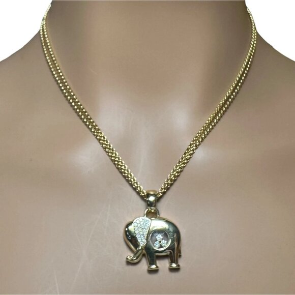 Authentic! Chopard 18k Yellow Gold Large Happy Elephant Pendant Necklace - Picture 15 of 15